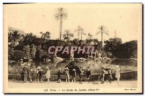 Cartes postales Nice La Grotte du Jardin Albert 1er Enfants