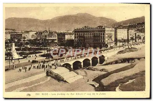 Cartes postales Nice Les Jardins du Roi Albert 1er vus de la Jetee