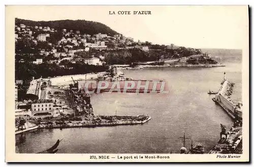 Cartes postales Nice Le Port et le Mont Boron