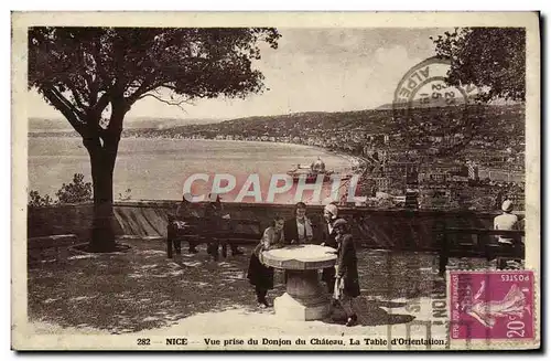 Cartes postales Nice Vue prise du Donjon du Chateau La Table d&#39Orentation