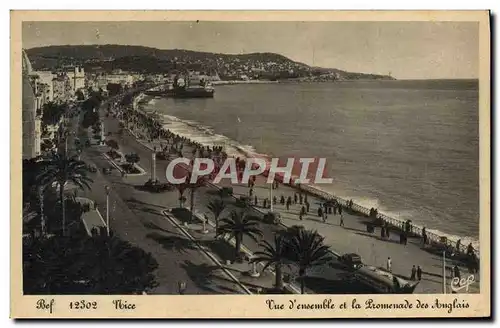 Cartes postales Nice Vue d&#39ensemble et la promenade des anglais