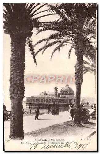 Cartes postales Nice La Jetee Promenade a travers les Palmiers