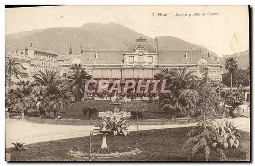 Cartes postales Nice Jardin Public et Casino