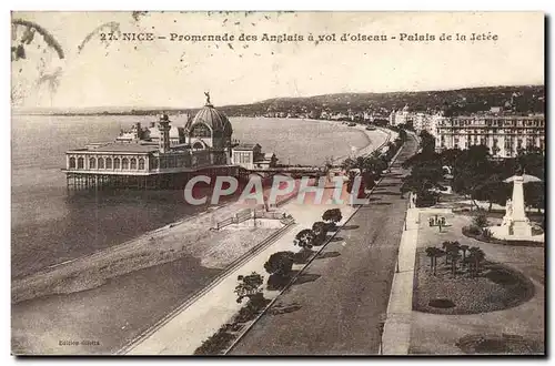 Cartes postales Nice Promenade des Anglais a vol d&#39oiseau Palais de la Jetee