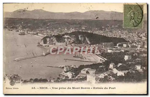 Cartes postales Nice Vue prise du Mont Boron Entree du Port