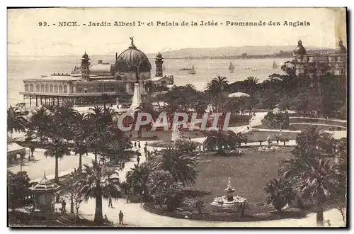 Ansichtskarte AK Nice Jardin Albert 1er et Palais de la Jetee Promenade des Anglais