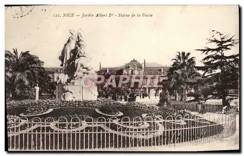 Cartes postales Nice Jardin Albert 1er Statue de la Poesie