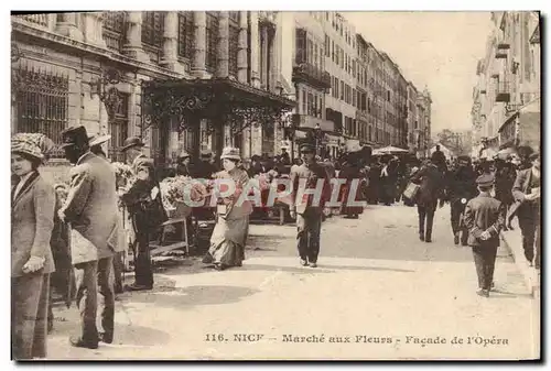 Cartes postales Nice Marche aux Fleurs Facade de l'Opera