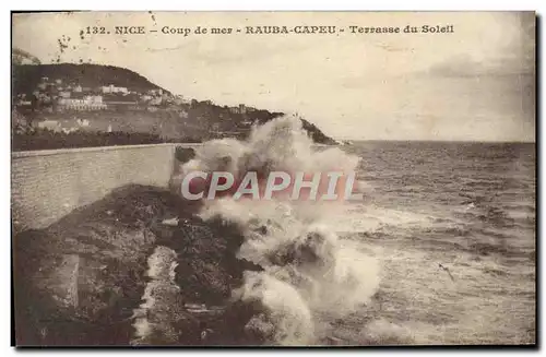 Cartes postales Nice Coup de Mer Rauba Capeu Terrasse du Soleil