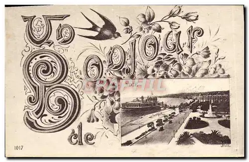 Cartes postales Vu Bonjour de Nice Hirondelle