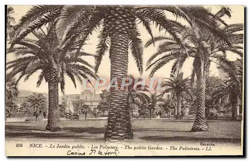 Cartes postales Nice Le Jardin Public Les Palmiers