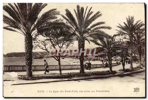 Cartes postales Nice Le Quai des Etats Unis Vue prise des Ponchelles