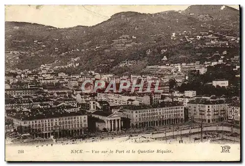 Cartes postales Nice Vue sur le Port et le Quartier Riquier