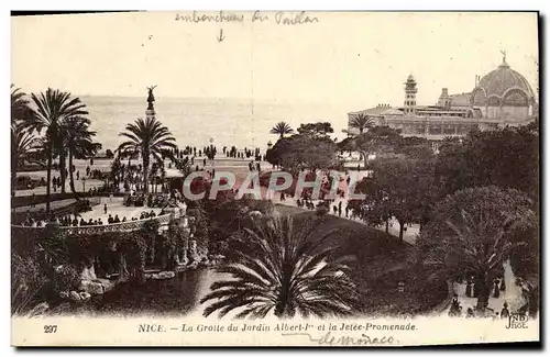 Cartes postales Nice La Grotte du Jardin Albert 1er et la Jetee Promenade