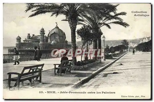 Cartes postales Nice Jetee Promenade entre les Palmiers