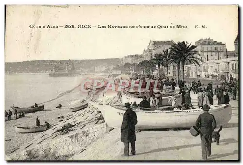 Ansichtskarte AK Nice Les Bateaux de Peche au Quai du Midi