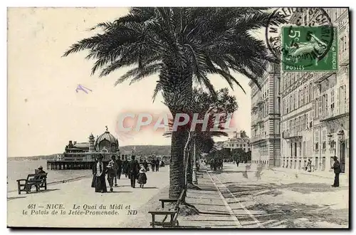 Cartes postales Nice Le Quai du Midi et le Palais de la Jetee Promenade