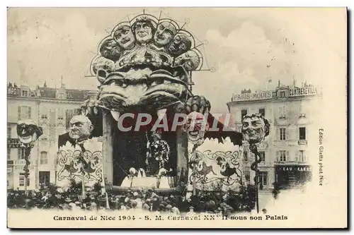 Cartes postales Carnaval de Nice XXXII sous son palais