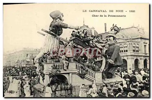 Cartes postales Le Carnaval de Nice Char de la poissonnerie