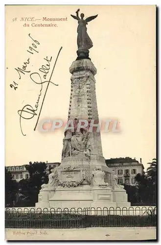 Cartes postales Nice Monument du Centenaire