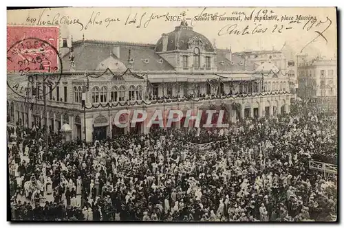 Ansichtskarte AK Nice Scenes de Carnaval bar populaire place Massena