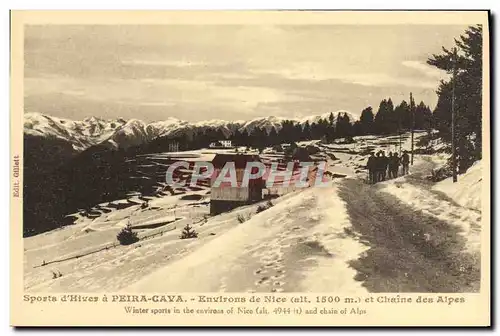 Cartes postales Sports d&#39Hiver Peira Cava Environs de Nice et chaine des Alpes