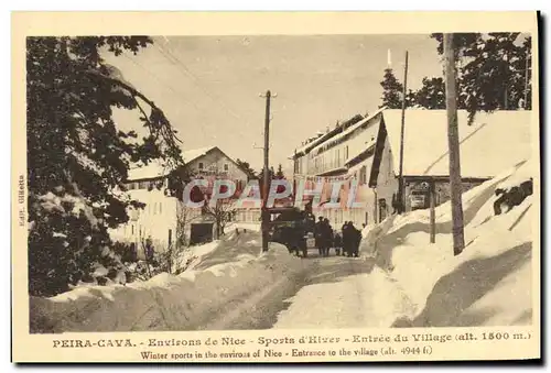 Ansichtskarte AK Peira Cava Environs de Nice Sports d&#39Hiver Entree du Village