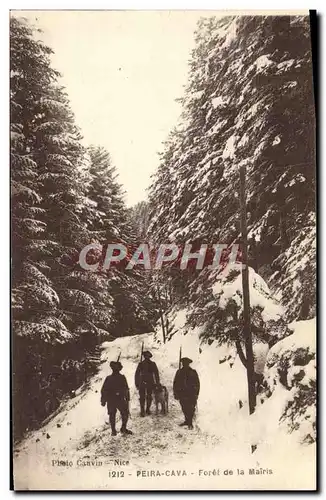 Cartes postales Peira Cava Foret de la Mairis Chasseurs alpins Militaria