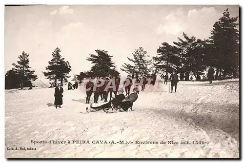 Cartes postales Sports d&#39Hiver a Peira Cava Environs de Nice Luge Sports d&#39hiver Ski