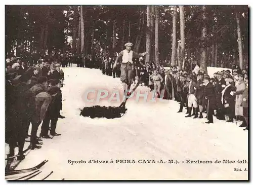 Ansichtskarte AK Sports d&#39Hiver a Peira Cava Environs de Nice Saut a ski Sports d&#39hiver