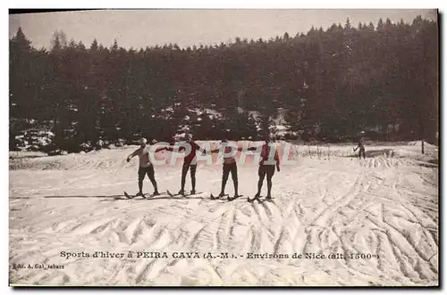 Cartes postales Sports d&#39Hiver a Peira Cava Environs de Nice Skis Sports d&#39hiver