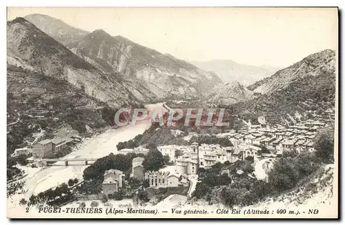 Cartes postales Puget Theniers Vue generale Cote Est