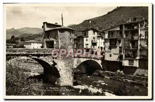 Cartes postales Sospel Le pont vieux et la Bevera