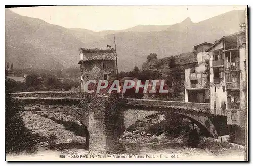 Cartes postales Sospel Vue Sur le vieux pont