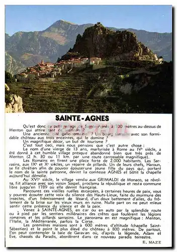 Moderne Karte Sainte Agnes