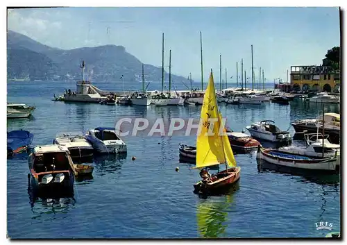 Moderne Karte Saint Jean Cap Ferrat le port et les yachts Bateaux