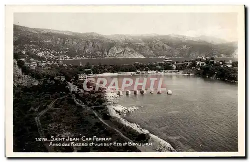 Cartes postales Saint Jean Cap Ferrat Cote D&#39Azur anse des fosses et vue sur Eze et Beaulieu