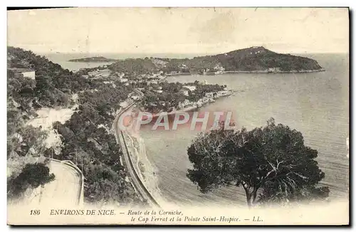 Cartes postales Environs De Nice Route de la Corniche Le Cap Ferrat et la pointe Sainte Hospice