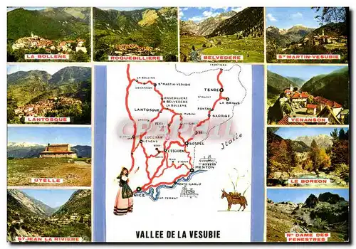 Moderne Karte Vallee De La Vesubie