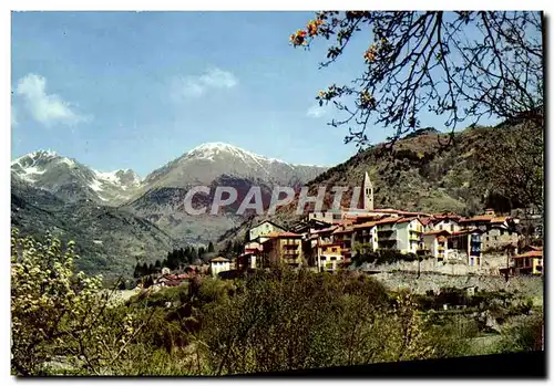 Cartes postales moderne Saint Martin Vesubie Vue Generale Au fond la cime Archas et la cime de la Valette