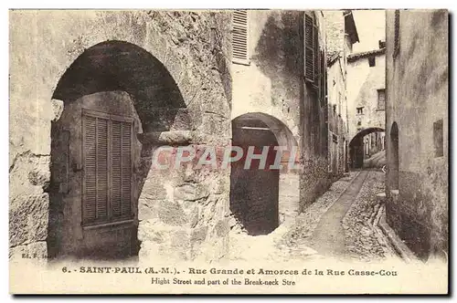 Ansichtskarte AK Saint Paul Rue Grande et Amorces de la Rue Casse Cou