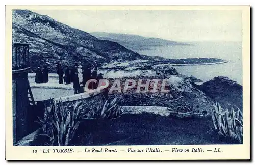Cartes postales La Turbie Le Rond Point Vue Sur L'Italie
