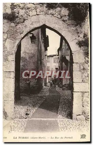 Cartes postales La Turbie La Rue du Portail