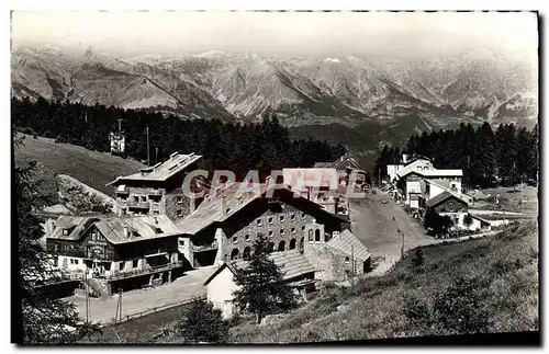 Moderne Karte Valberg Le village et la chaine des Alpes