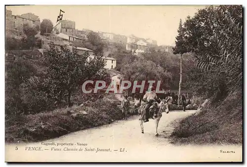 Cartes postales Vence Vieux Chemin de Saint Jeannet Ane Mule