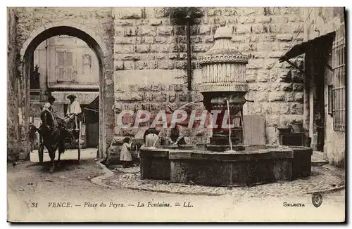 Ansichtskarte AK Vence Place du Peyra La Fontaine