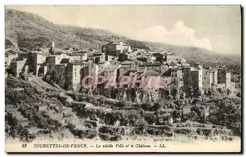 Cartes postales Tourettes de Vence La vieille ville et le chateau