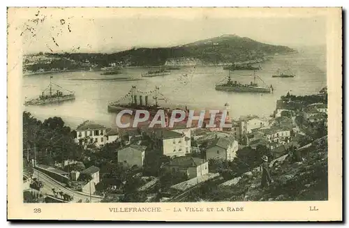 Ansichtskarte AK Villefranche La Ville et La Rade Bateaux