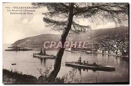 Cartes postales Villefranche La Rade et L&#39Escadre Bateaux