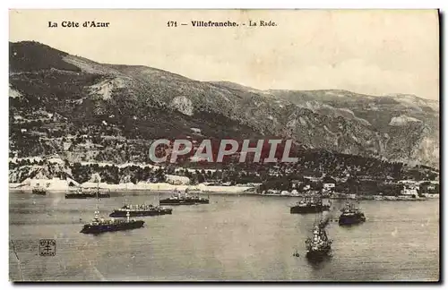 Ansichtskarte AK Villefranche La Rade Bateaux